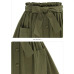 2018 Women's Skirts Vintage High Waist Pocket Solid Bow Belt Midi Skirt New Arrival Summer Europe Army Green Girls Skirt Faldas