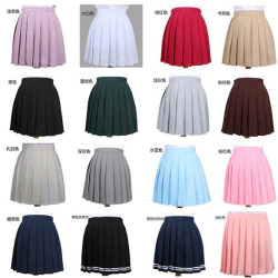 2019 High Waist Pleated Skirt  Anime Cosplay School Uniform Student Girl Pleated Skirt for Girl