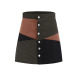 2019 New Fashion Women Ladies Casual Botton A-Line Skirt Patchwork Color Block Short Mini Skirt Hot Sale