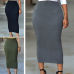 2019 New Sexy Women Lady Skirts Sexy Bodycon Solid High Waist Bodycon Straight Stretch Pencil Midi Skirt Solid Long Skirts