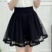 2019 New Spring Summer Women Black Mini Skirt Korean Elastic High Waist Skirt Shorts Sweet Mesh Tulle Umbrella Skirt Falda Tul