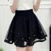 2019 New Spring Summer Women Black Mini Skirt Korean Elastic High Waist Skirt Shorts Sweet Mesh Tulle Umbrella Skirt Falda Tul