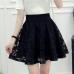 2019 New Spring Summer Women Black Mini Skirt Korean Elastic High Waist Skirt Shorts Sweet Mesh Tulle Umbrella Skirt Falda Tul