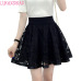 2019 New Spring Summer Women Black Mini Skirt Korean Elastic High Waist Skirt Shorts Sweet Mesh Tulle Umbrella Skirt Falda Tul