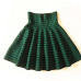 2019 Spring Autumn New Women Skirt Knitting Woolen Midi Skirt Ladies High Waist Casual Pleated Elastic Flared Skirts Womens