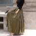 2019 Spring New Arrival High Waist Accordion Pleated Skirt Korean Style Vintage Skirt Faldas Largas Elegantes Free Shipping