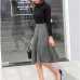 2019 Spring New Style Suede Skirt Women 5 Colors Available Elegant Vintage All-match Slim High Waist A-line Skirt Free Shipping