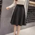 2019 Spring New Style Suede Skirt Women 5 Colors Available Elegant Vintage All-match Slim High Waist A-line Skirt Free Shipping