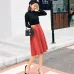 2019 Spring New Style Suede Skirt Women 5 Colors Available Elegant Vintage All-match Slim High Waist A-line Skirt Free Shipping