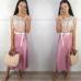 2019 Spring Summer Cute Silk Pink Skirt Womens High Waist Long Skirt Irregular Hem Bottoms A Line Falda Saia Lady Streetwear