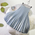 2019 Spring Women Elegant Pleated Skirt Elastic High Waist Women Long Skirt Female Autumn Ladies High Quality Midi Skirt Saia