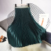 2019 Spring Women Elegant Pleated Skirt Elastic High Waist Women Long Skirt Female Autumn Ladies High Quality Midi Skirt Saia