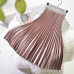 2019 Spring Women Elegant Pleated Skirt Elastic High Waist Women Long Skirt Female Autumn Ladies High Quality Midi Skirt Saia