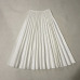 2019 Spring Women Elegant Pleated Skirt High Waist Women White Long Skirt Female Ladies High Quality Women Midi Skirt Black Saia