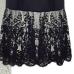 2019 Summer New Arrival Vintage Floral Black Skirt Lace Stitching White Backing Skirt Women Elegant Ladies Skirts Free Shipping