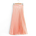 2019 Summer Pleated Skirts Womens High Waist Light Blue Pink Long Skirt England Style Ladies Faldas Saia