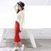 2019 Summer Skirts Sexy Pencil Skirts Women Skirt Wool Rib Knit Solid Elegant Long Skirt Package Hip Split Waist Maxi Midi skirt