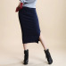 2019 Summer Skirts Sexy Pencil Skirts Women Skirt Wool Rib Knit Solid Elegant Long Skirt Package Hip Split Waist Maxi Midi skirt