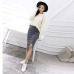 2019 Summer Skirts Sexy Pencil Skirts Women Skirt Wool Rib Knit Solid Elegant Long Skirt Package Hip Split Waist Maxi Midi skirt