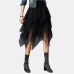 2019 Tulle Skirts Womens Fashion Elastic High Waist Mesh Tutu Skirt Pleated Long Skirts Midi Skirt Saias Faldas Jupe Femme