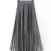 2019 Women's Skirt New Summer Long Skirt Fashion Color All-match Slim Pleated Skirt Free Shipping