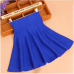 2019 new Women's Korean Version Pleated Skirt  Umbrella Skirt High Waist Bottom Knitted Skirt Autumn A-line Skirt