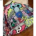 2019 new women vintage cartoon print sexy high waist mid-calf length pleated skirts active wear casual skirt 3 color LD8277