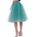 26 Colors 5 Layered 65cm Knee Length Tulle Skirt Tutu Women Skirt High Waist Pleated Skirt Cosplay Petticoat Elastic Belt Faldas