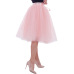 26 Colors 5 Layered 65cm Knee Length Tulle Skirt Tutu Women Skirt High Waist Pleated Skirt Cosplay Petticoat Elastic Belt Faldas