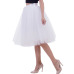 26 Colors 5 Layered 65cm Knee Length Tulle Skirt Tutu Women Skirt High Waist Pleated Skirt Cosplay Petticoat Elastic Belt Faldas