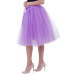 26 Colors 5 Layered 65cm Knee Length Tulle Skirt Tutu Women Skirt High Waist Pleated Skirt Cosplay Petticoat Elastic Belt Faldas