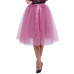 26 Colors 5 Layered 65cm Knee Length Tulle Skirt Tutu Women Skirt High Waist Pleated Skirt Cosplay Petticoat Elastic Belt Faldas