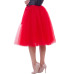 26 Colors 5 Layered 65cm Knee Length Tulle Skirt Tutu Women Skirt High Waist Pleated Skirt Cosplay Petticoat Elastic Belt Faldas