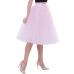 26 Colors 5 Layered 65cm Knee Length Tulle Skirt Tutu Women Skirt High Waist Pleated Skirt Cosplay Petticoat Elastic Belt Faldas