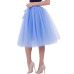 26 Colors 5 Layered 65cm Knee Length Tulle Skirt Tutu Women Skirt High Waist Pleated Skirt Cosplay Petticoat Elastic Belt Faldas