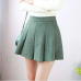 4 Colors 2018 Autumn Winter Women Mini Pleated Skirt Suede Solid High Waist School Girls A-Line Saia Female Short Skater Skirts