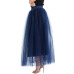 4 Layers 100cm Floor length Skirts for Women Elegant High Waist Pleated Tulle Skirt Bridesmaid Ball Gown Bridesmaid Clothing