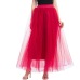 4 Layers 100cm Floor length Skirts for Women Elegant High Waist Pleated Tulle Skirt Bridesmaid Ball Gown Bridesmaid Clothing