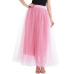 4 Layers 100cm Floor length Skirts for Women Elegant High Waist Pleated Tulle Skirt Bridesmaid Ball Gown Bridesmaid Clothing