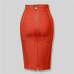 4 colors Top Quality Girl Sexy Bodycon Knee Length Back Zipper Bandage Skirt Women Tight Club Pary Fashion Skirt