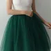 5 Layers 55cm Tutu Tulle Skirt Vintage Midi Pleated Skirts Womens Lolita Petticoat Bridesmaid Wedding faldas Mujer saias jupe