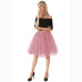 5 Layers 60cm Midi Tulle Skirt Princess  Womens Adult Tutu Fashion Clothing Faldas Saia Femininas Jupe Summer Style