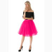 5 Layers 60cm Midi Tulle Skirt Princess  Womens Adult Tutu Fashion Clothing Faldas Saia Femininas Jupe Summer Style