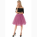 5 Layers 60cm Midi Tulle Skirt Princess  Womens Adult Tutu Fashion Clothing Faldas Saia Femininas Jupe Summer Style