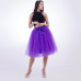 5 Layers 65cm Midi Tulle Skirt Princess Pleated Dance Tutu Skirts Womens Lolita Petticoat Jupe Saia faldas Denim Party Skirts