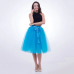 5 Layers 65cm Midi Tulle Skirt Princess Pleated Dance Tutu Skirts Womens Lolita Petticoat Jupe Saia faldas Denim Party Skirts