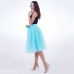 5 Layers 65cm Midi Tulle Skirt Princess Pleated Dance Tutu Skirts Womens Lolita Petticoat Jupe Saia faldas Denim Party Skirts