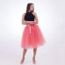 5 Layers 65cm Midi Tulle Skirt Princess Pleated Dance Tutu Skirts Womens Lolita Petticoat Jupe Saia faldas Denim Party Skirts