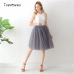 5 Layers 65cm Midi Tulle skirt Gothic High Waist Pleated skirts Womens 2019 Summer faldas jupe femme saia spodnica