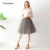 5 Layers 65cm Midi Tulle skirt Gothic High Waist Pleated skirts Womens 2019 Summer faldas jupe femme saia spodnica